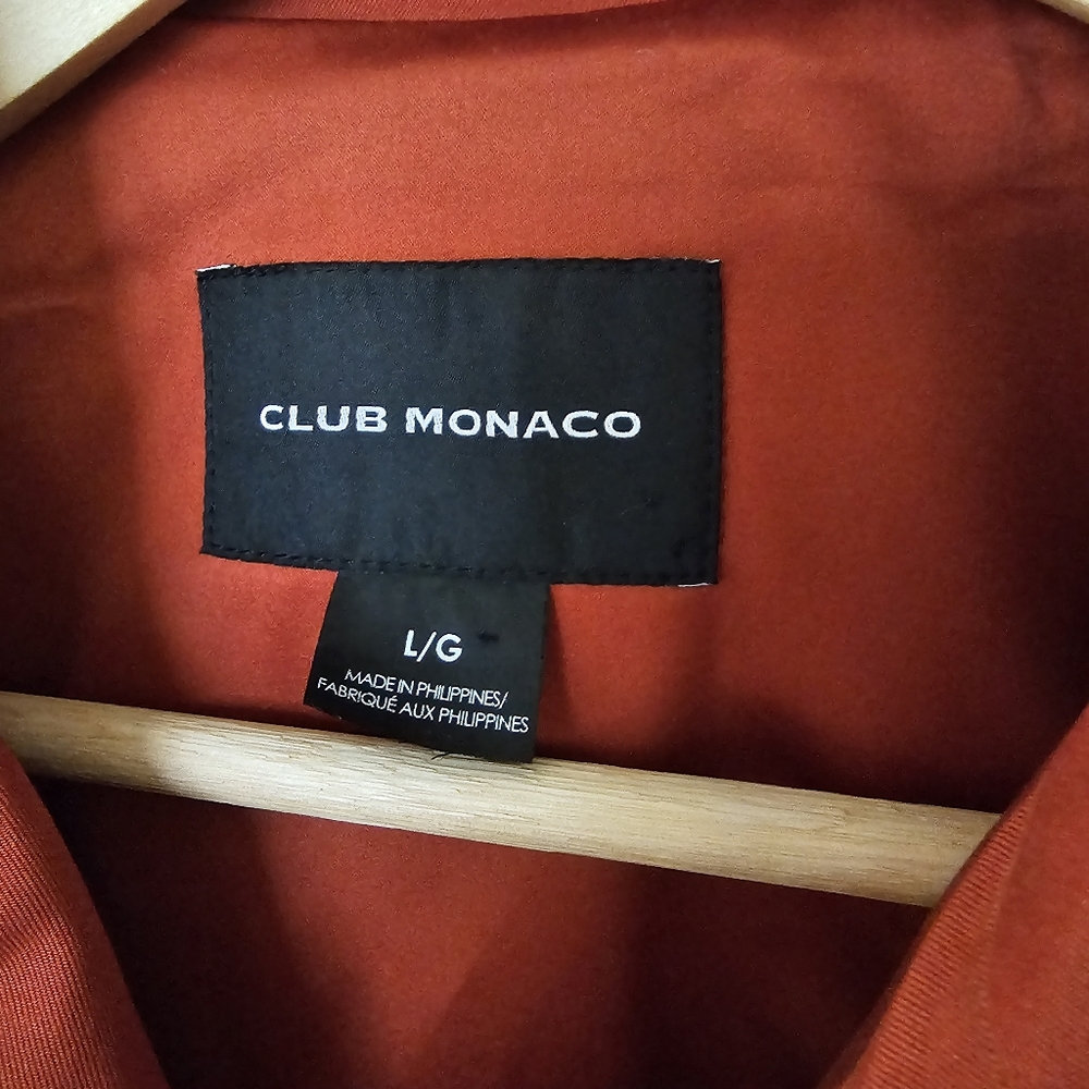 Club Monaco Ohdette Long Trench Coat Jacket Brick Red Sz L - Picture 6 of 13